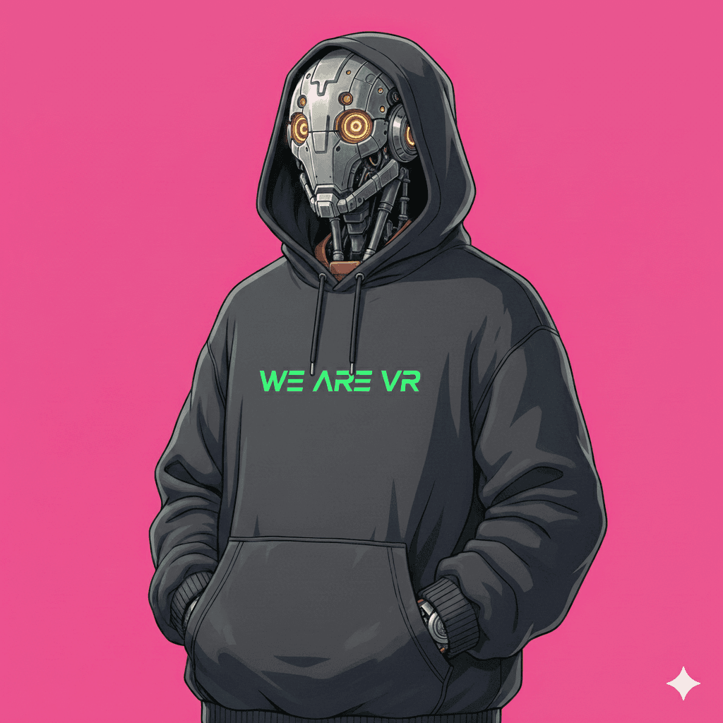 Green on black hoodie