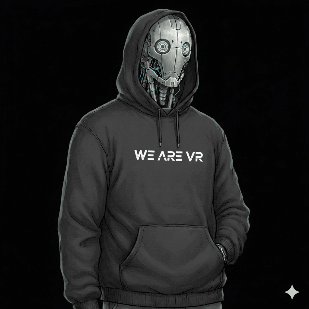 White on black hoodie
